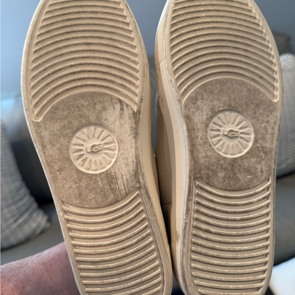 UGG White Olli High Top Leather Sneakers Size 9 - Picture 7 of 7